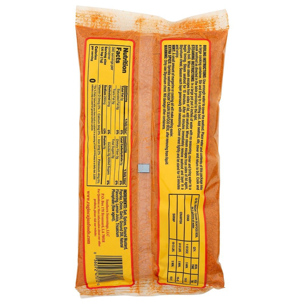 Ragin Cajun Shrimp Crab Crawfish Seafood Boil, 12 Ounce -- 12 Per Case