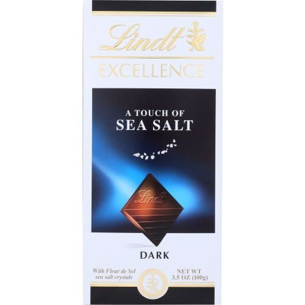 Lindt Excellence Sea Salt Dark Chocolate Bar, 3.5 Ounce -- 12 Per Case