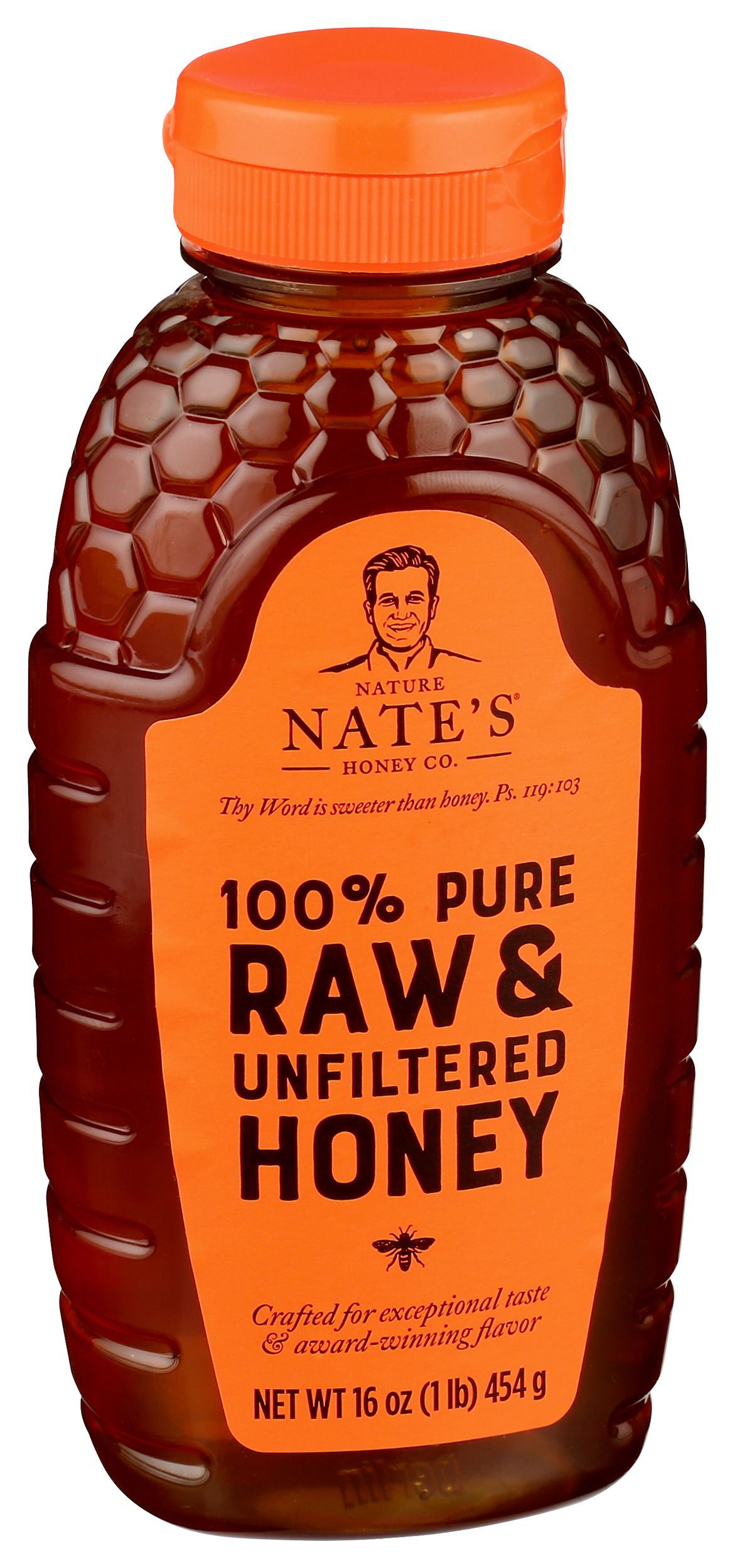 Nature Nate's 100 Percent Pure Raw And Unfiltered Honey, 16 Ounce
