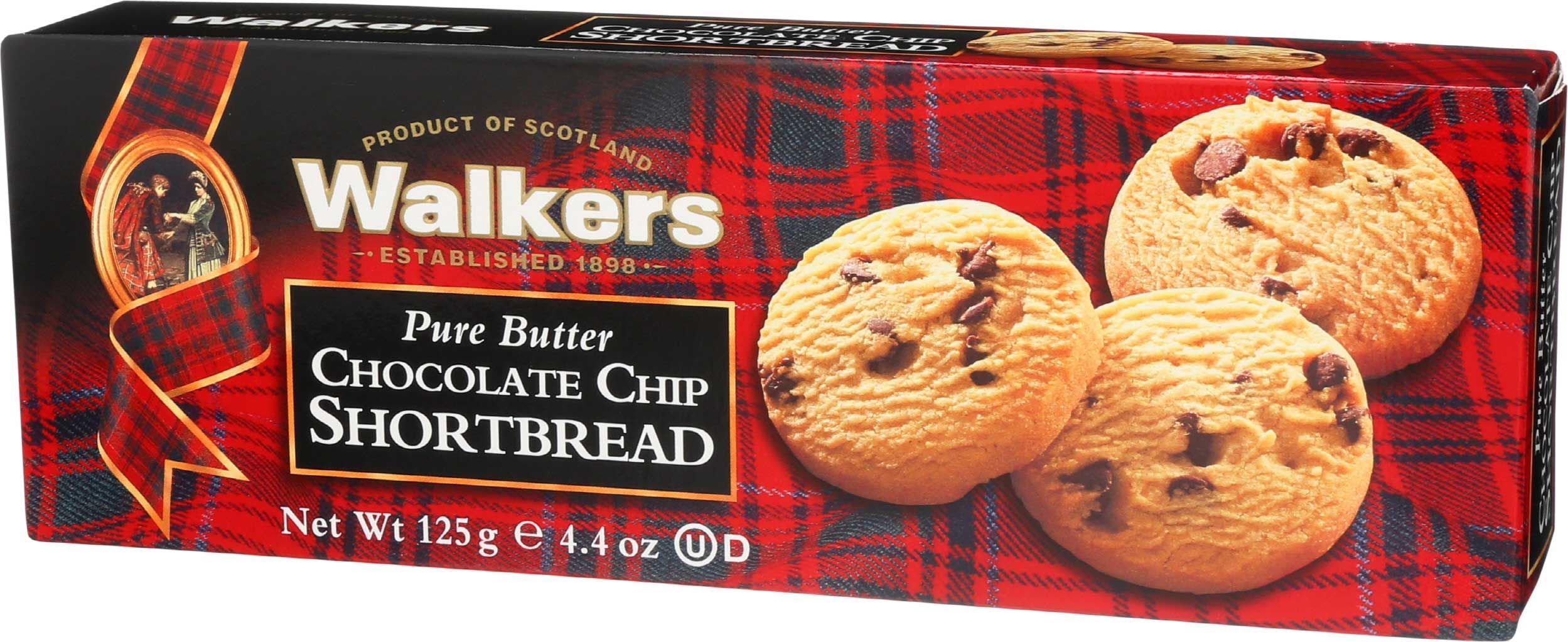 Walkers Pure Butter Chocolate Chip Shortbread, 4.4 Ounce -- 12 Per Case