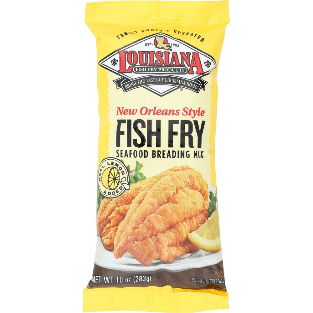 Louisiana Fish Fry New Orleans Style Lemon Fish Fry Mix, 10 Ounce -- 12 Per Case