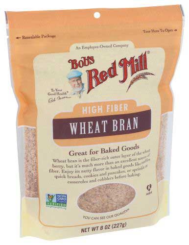 Bob's Red Mill High Fiber Wheat Bran, 8 Ounce -- 4 Per Case