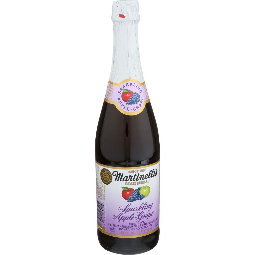 Martinelli's Gold Medal Sparkling Apple Grape Juice, 25.4 Fluid Ounce -- 12 Per Case
