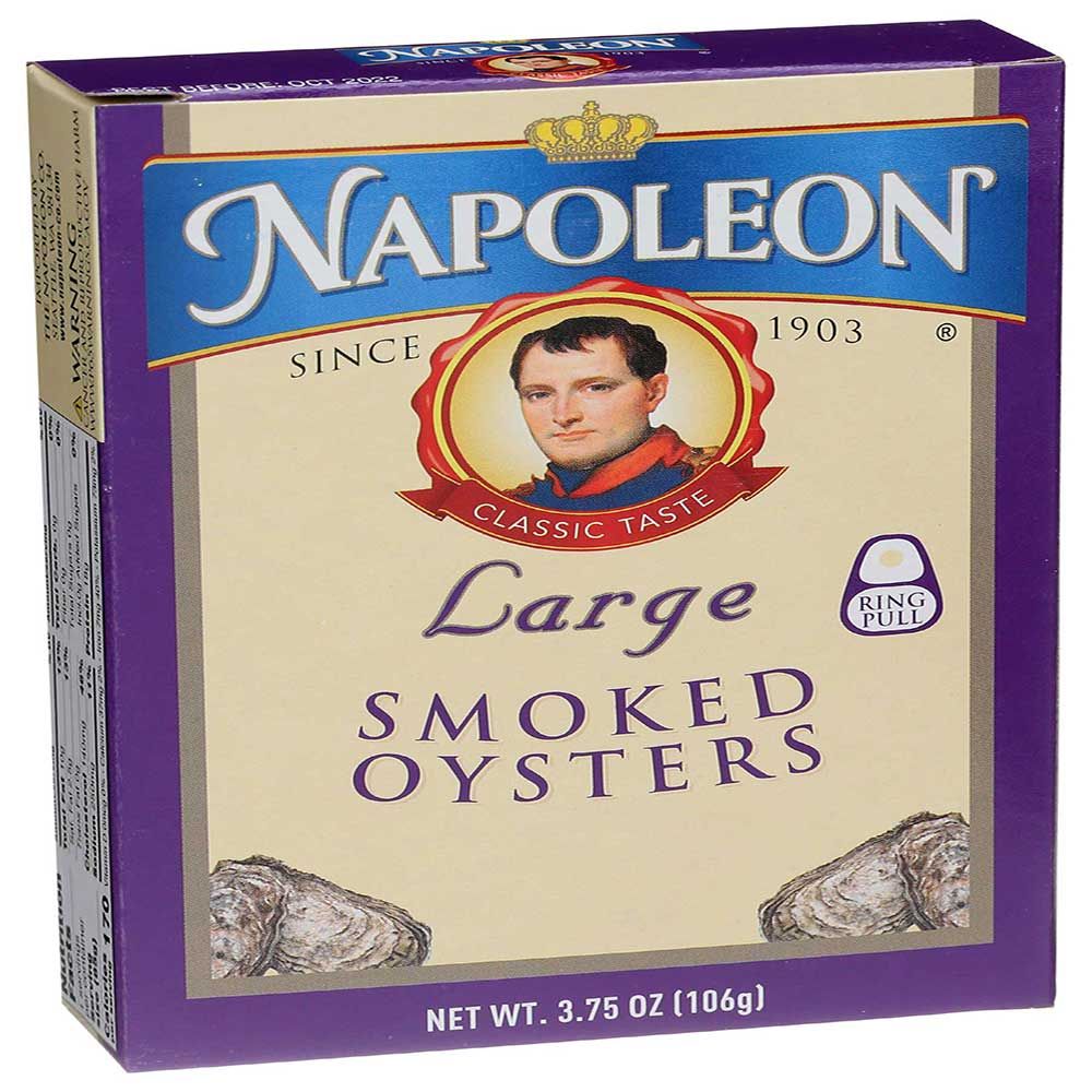 Napoleon Large Smoked Oysters, 3.75 Ounce -- 25 Per Case
