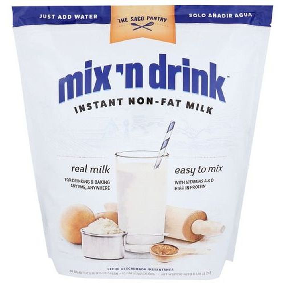 Mix'n Drink Instant Non Fat Dry Milk, 40 Quart -- 3 Per Case