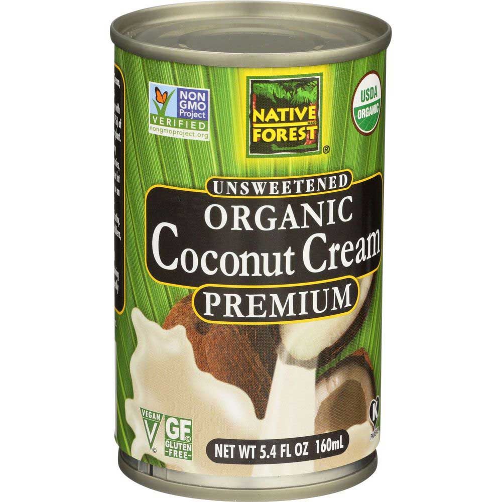 Native Forest Premium Organic Unsweetened Coconut Cream, 5.4 Fluid Ounce -- 12 Per Case