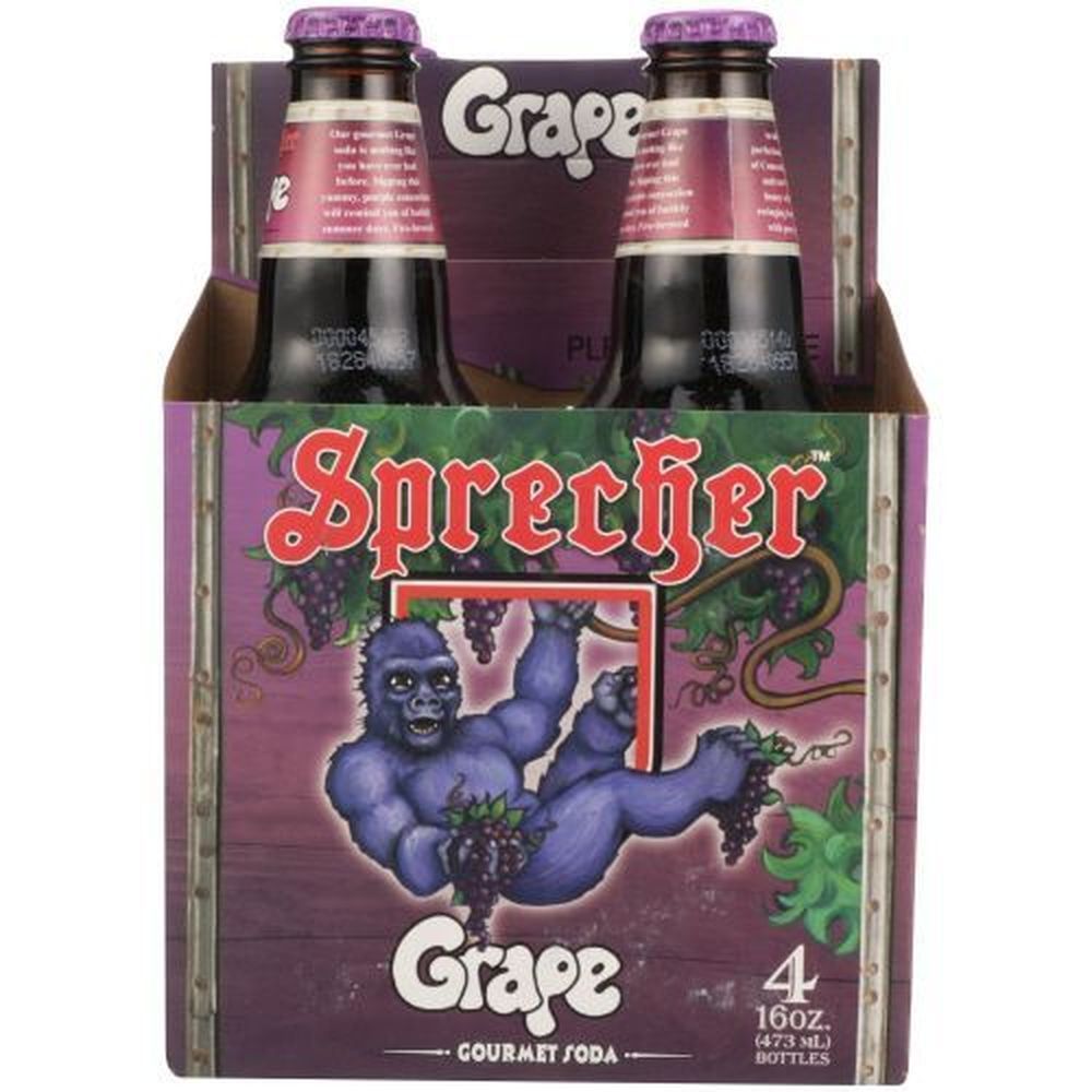 Sprecher Grape Soda, 64 Fluid Ounce -- 6 Per Case
