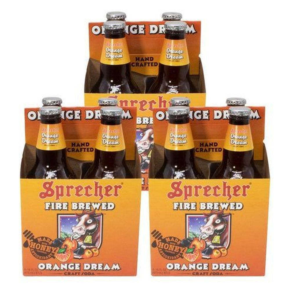 Sprecher Orange Dream Soda, 64 Fluid Ounce -- 6 Per Case