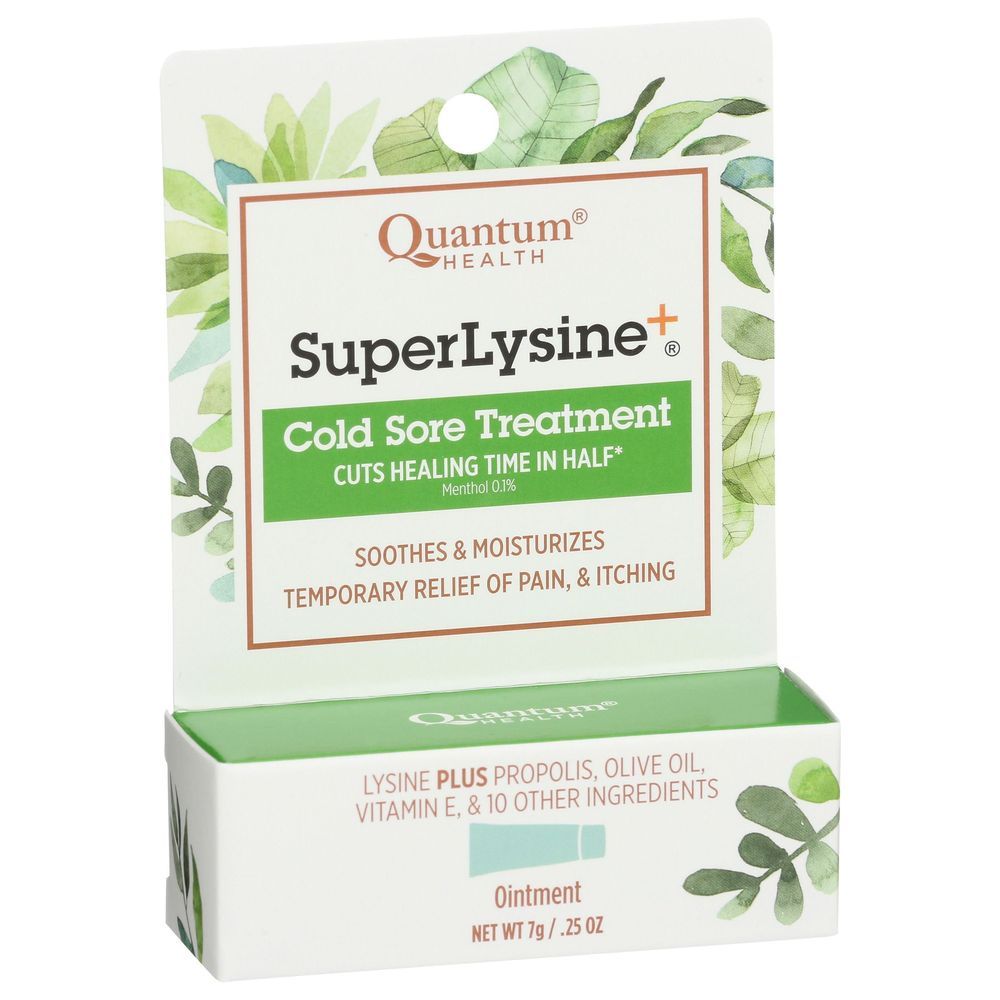 Quantum Health Super Lysine Plus Cold Sore Treatment Ointment, 0.25 Ounce -- 3 Per Case
