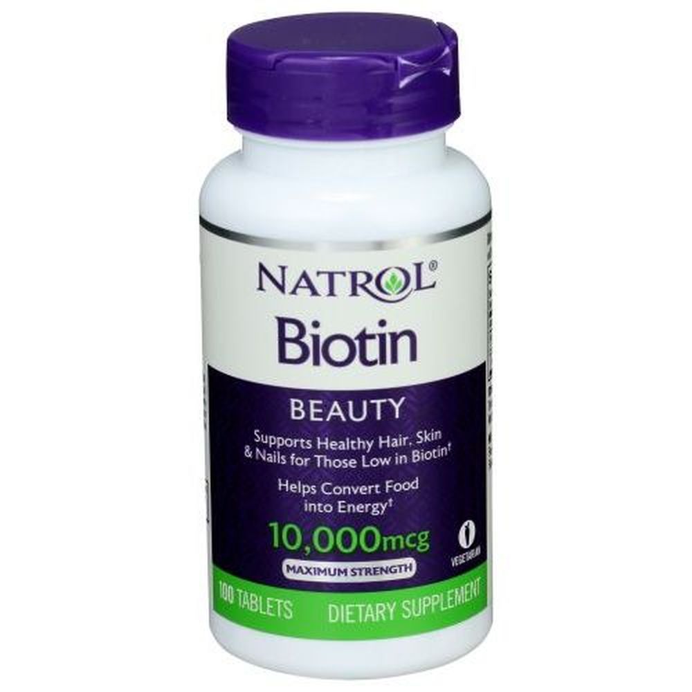 Natrol Maximum Strength Beauty 10000mcg Biotin Tablets, 100 Count