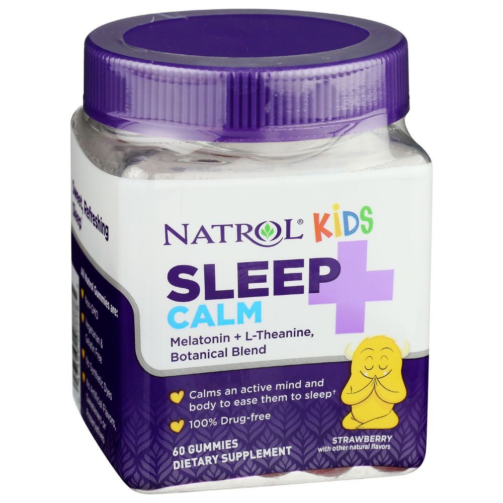 Natrol Kids Sleep Plus Calm Strawberry Gummies, 60 Count