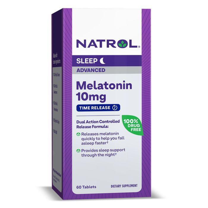 Natrol Melatonin Advanced Maximum Strength 10mg Time Release Tablets, 60 Count