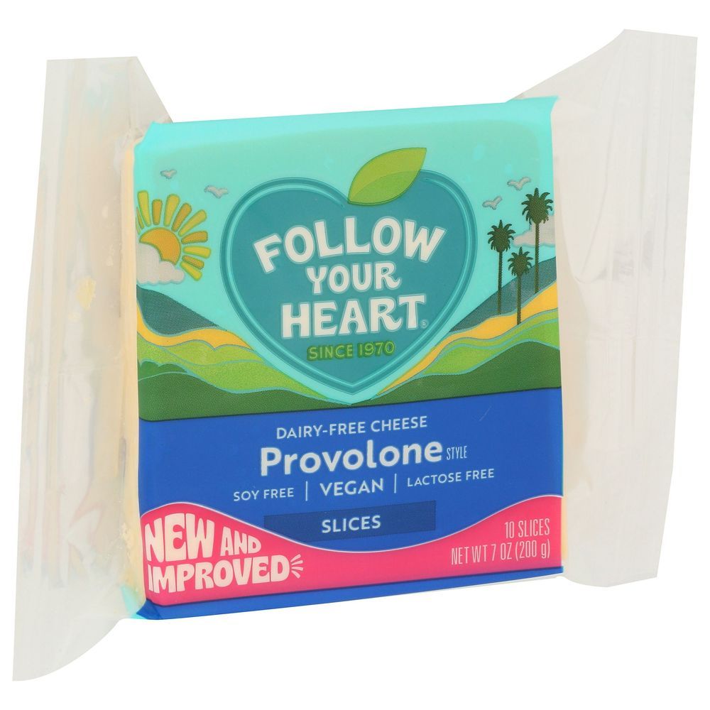 Follow Your Heart Dairy Free Provolone Style Cheese Slices, 7 Ounce -- 11 Per Case