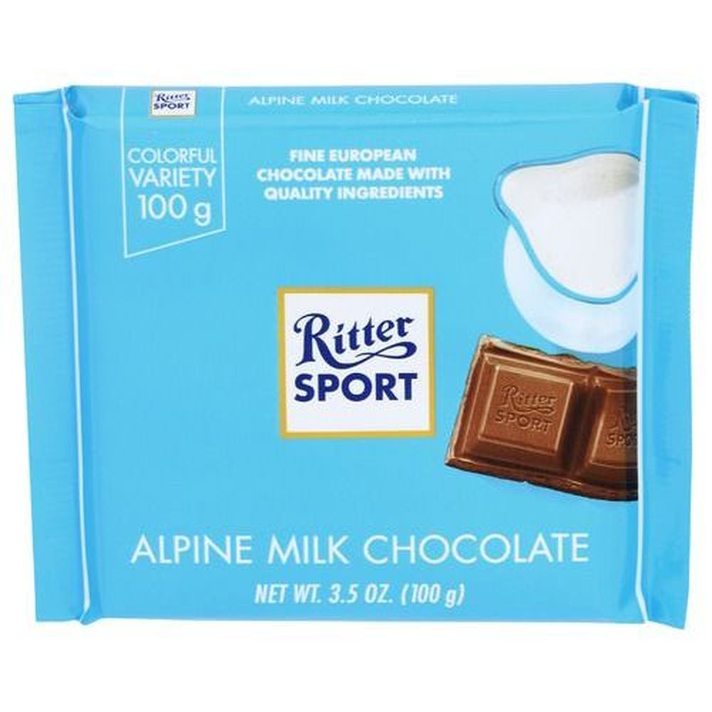 Ritter Sport Alpine Milk Chocolate Bar, 3.5 Ounce -- 12 Per Case