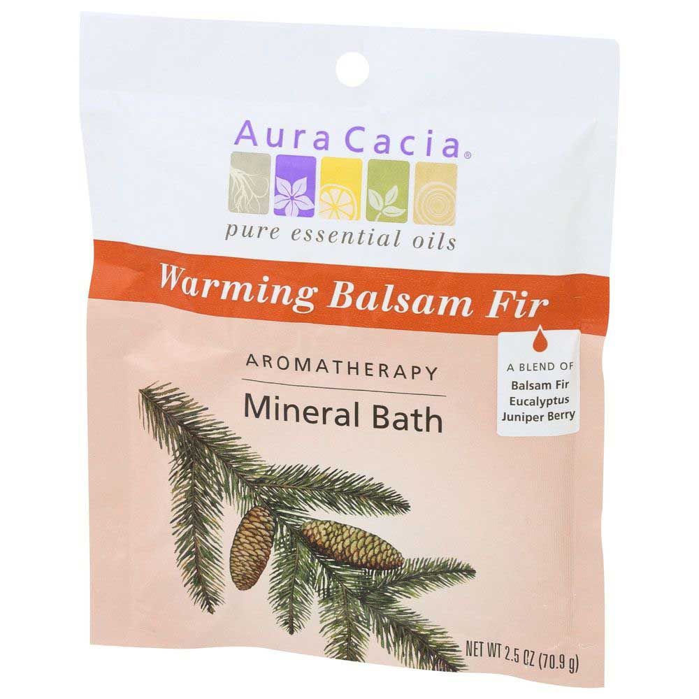 Aura Cacia Warming Balsam Fir Aromatherapy Mineral Bath, 2.5 Ounce -- 6 Per Case