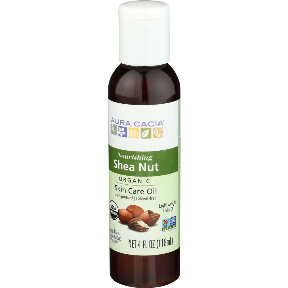 Aura Cacia Organic Shea Nut Skin Care Oil, 4 Fluid Ounce