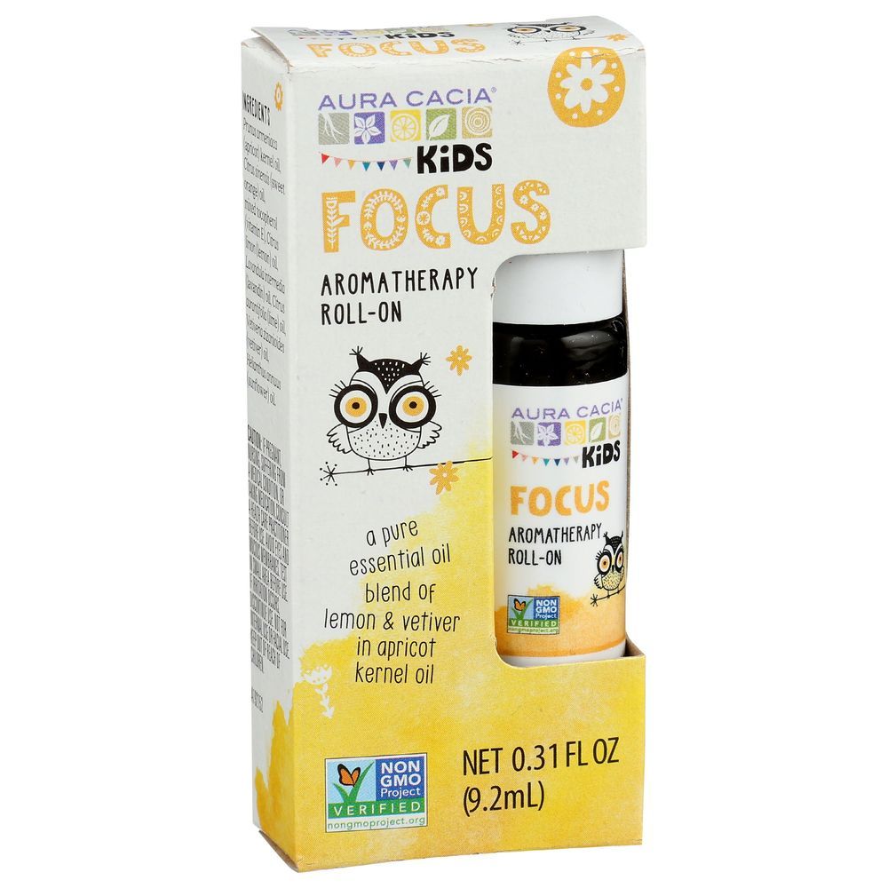 Aura Cacia Kids Focus Aromatherapy Roll-on, 0.31 Fluid Ounce