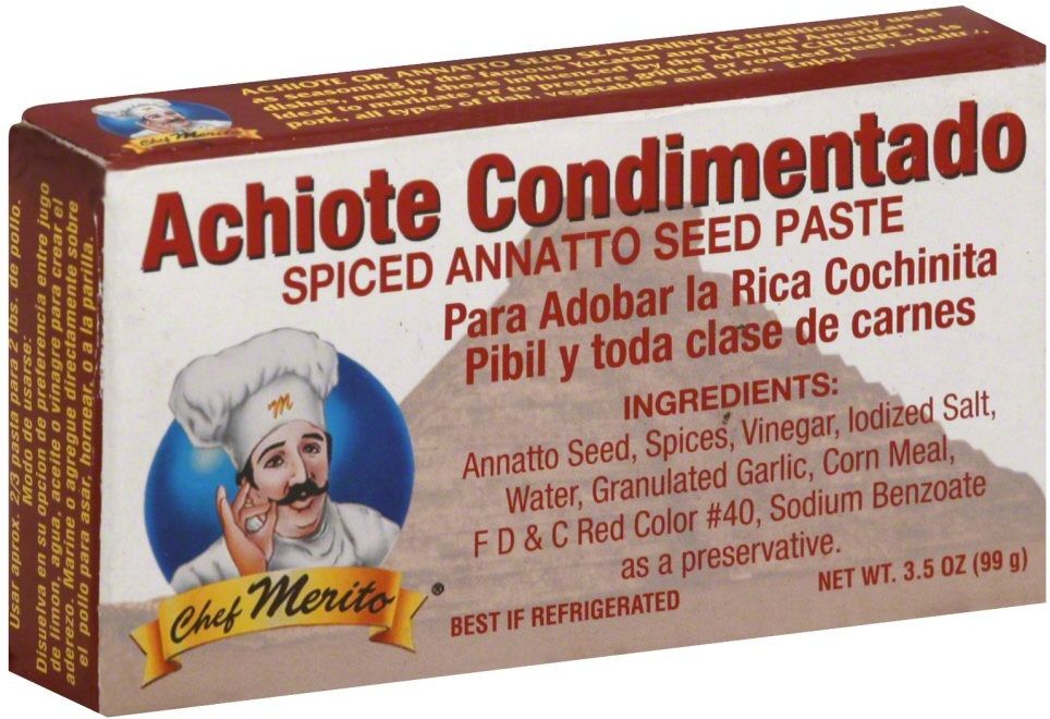 Chef Merito Achiote Seasoning Paste, 3.5 Ounce -- 12 Per Case