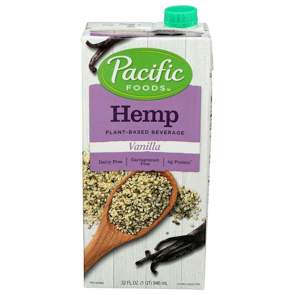 Pacific Foods Vanilla Hemp Milk, 32 Fluid Ounce -- 12 Per Case