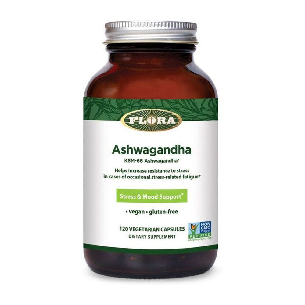 Flora Health Ashwagandha Vegetarian Capsules, 120 Count