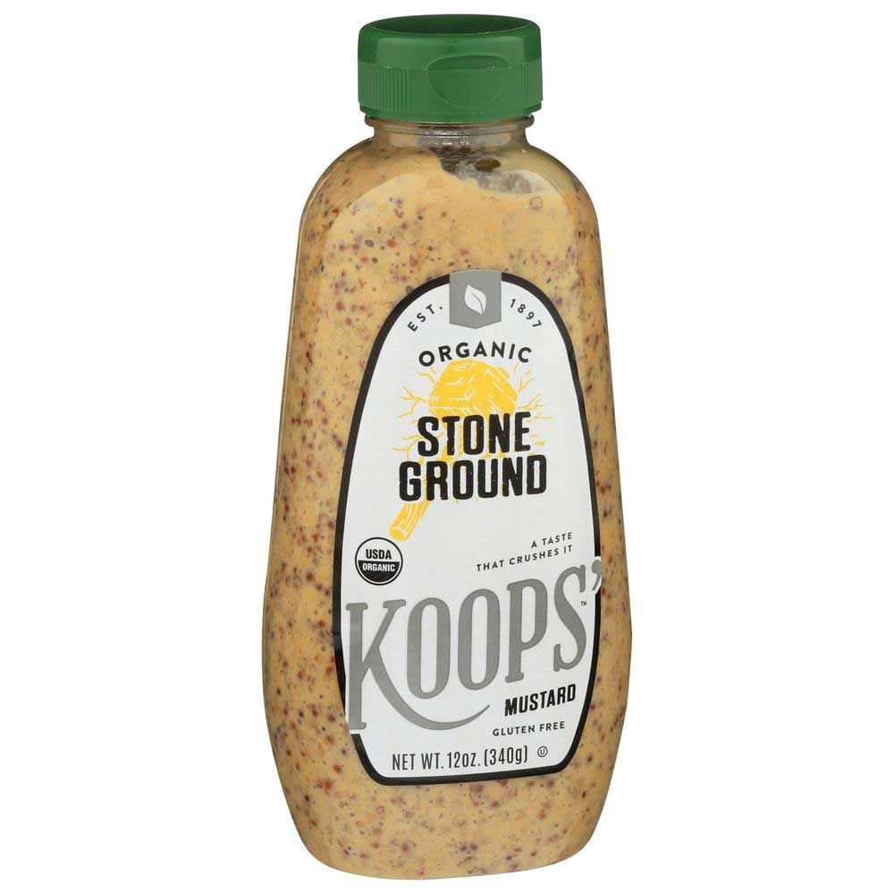 Koops' Organic Gluten Free Stone Ground Mustard, 12 Ounce -- 12 Per Case