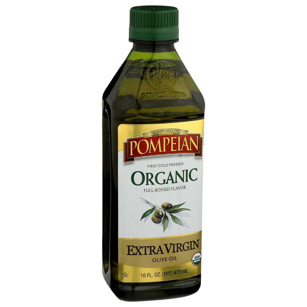 Pompeian Organic Extra Virgin Olive Oil, 16 Fluid Ounce -- 6 Per Case
