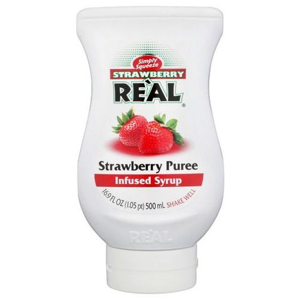 Real Infused Exotics Strawberry Puree Syrup, 16.9 Fluid Ounce -- 6 Per Case