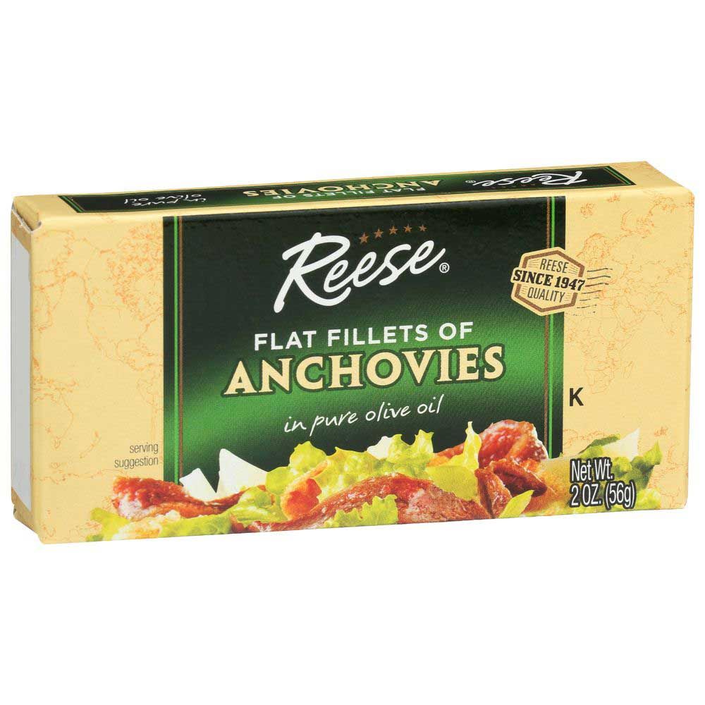 Reese Flat Anchovy, 2 Ounce -- 10 Per Case
