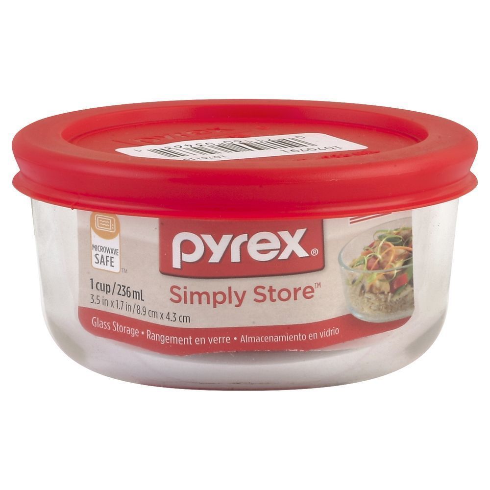 Pyrex Simply Store Glass Storage Cup, 236 Ml Capacity -- 6 Per Case