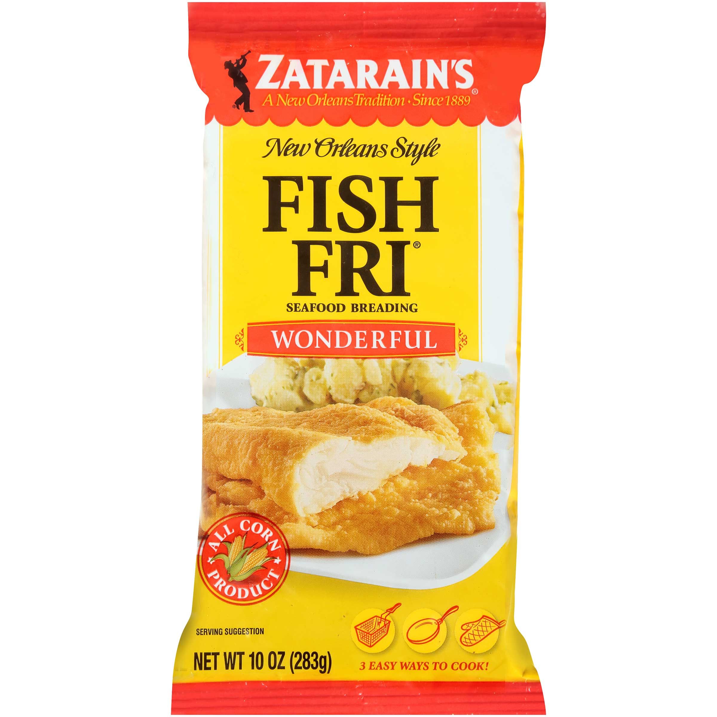 Zatarain's New Orleans Style Wonderful Fish Fry Mix, 10 Ounce -- 12 Per Case