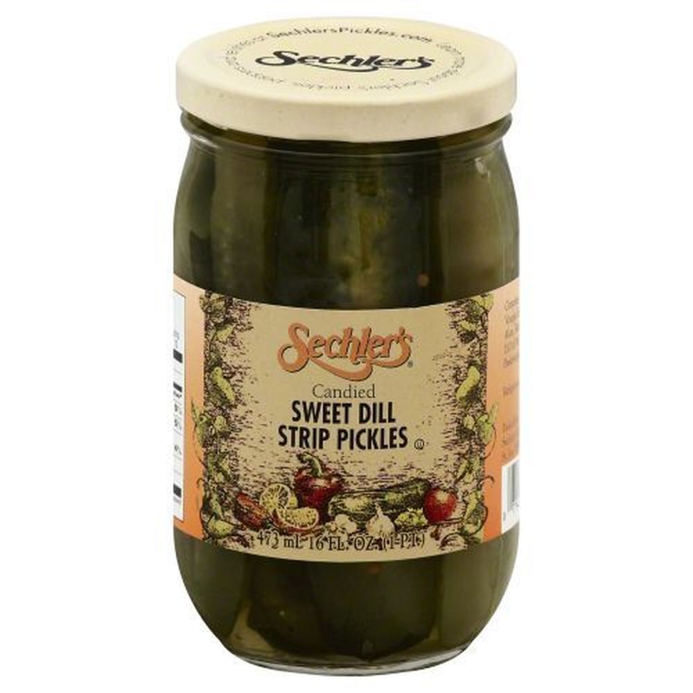 Sechler's Candied Sweet Dill Strip Pickles, 16 Ounce -- 6 Per Case