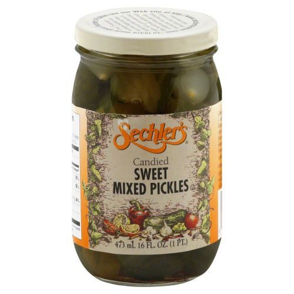 Sechler's Candied Sweet Mixed Pickles, 16 Ounce -- 6 Per Case