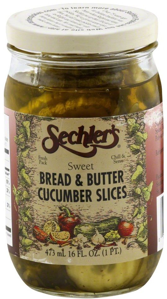 Sechler's Sweet Bread And Butter Cucumber Slices, 16 Ounce -- 6 Per Case