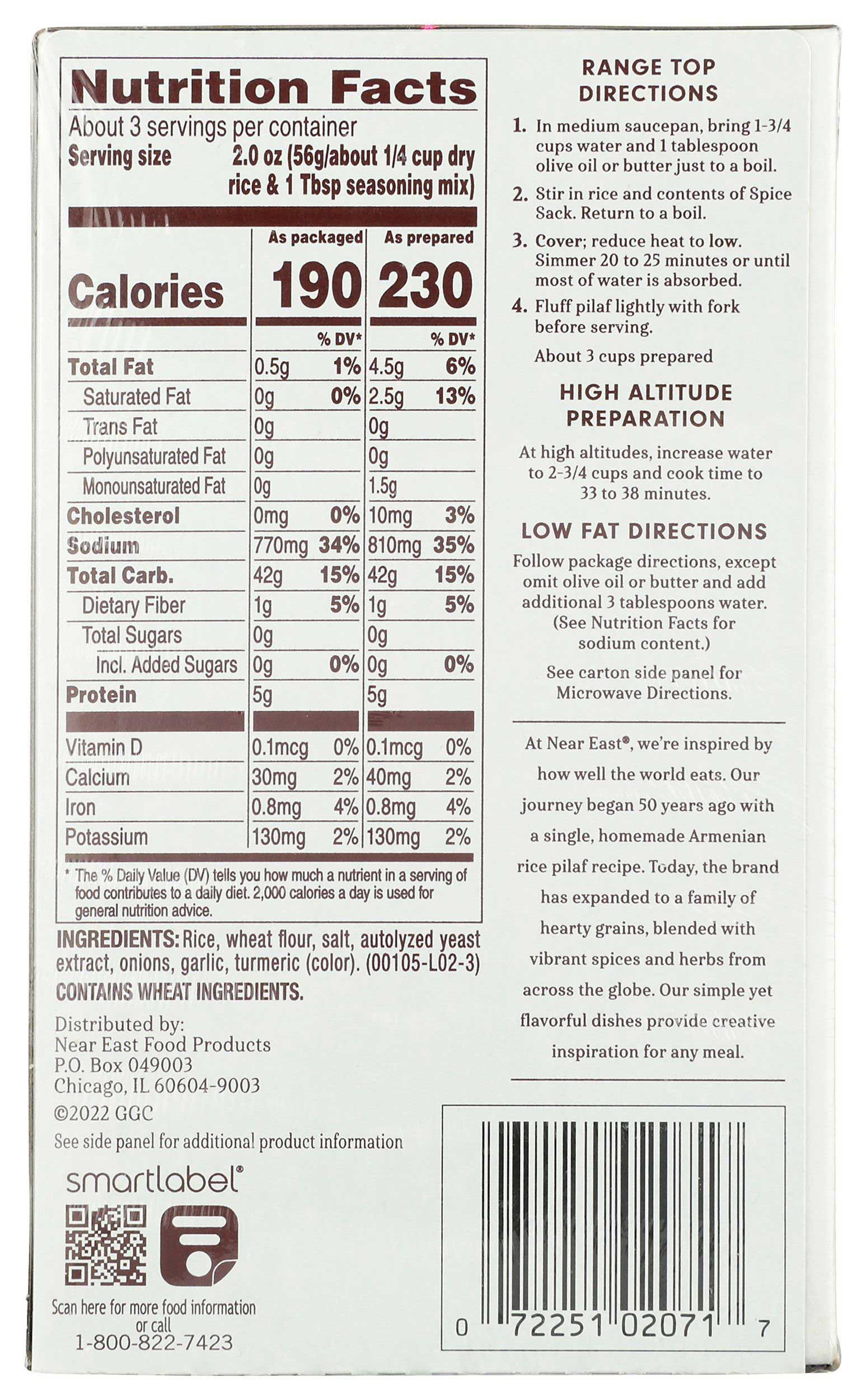 Near East Original Rice Pilaf Mix, 6.09 Ounce -- 12 Per Case