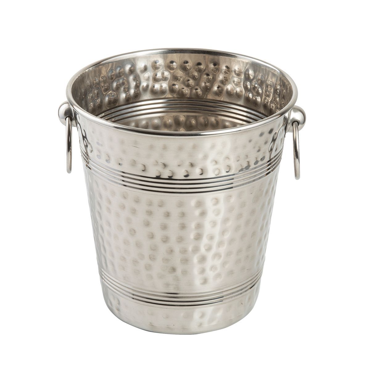 Tablecraft Hammered Finished Nickel Plated Champagne Wine Bucket, 8.625 X 8 X 8.5 Inch