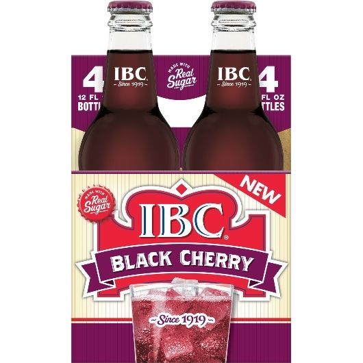 Ibc Cane Sugar Black Cherry Soda, 4 Count -- 6 Per Case