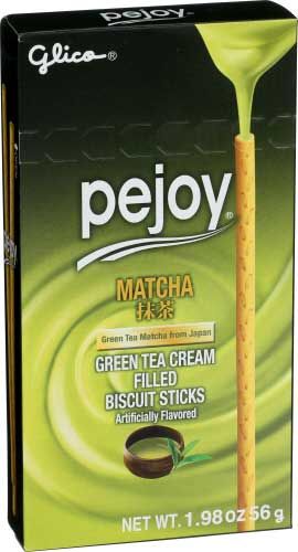 Glico Pejoy Matcha Green Tea Cream Filled Biscuit Sticks, 1.98 Ounce -- 10 Per Case