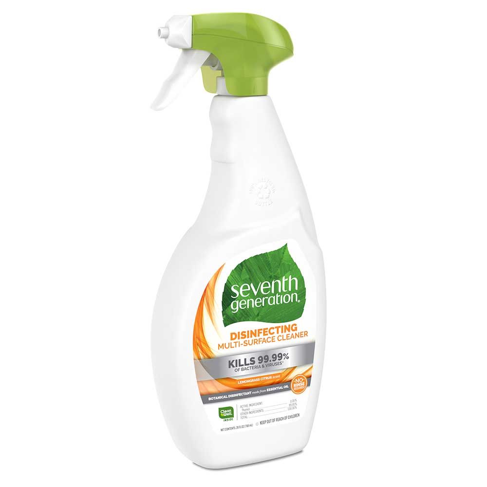 Seventh Generation Multi Surface Lemongrass Citrus Disinfectant Cleaner, 26 Ounce -- 8 Per Case
