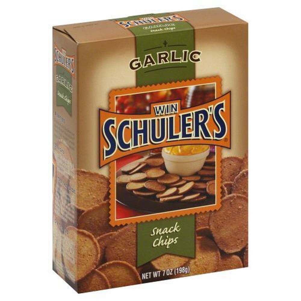 Win Schuler's Garlic Snack Chips, 7 Ounce -- 12 Per Case