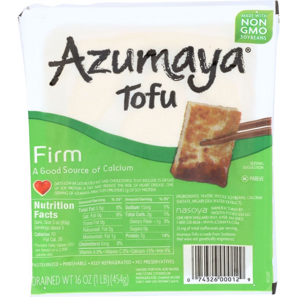 Azumaya Firm Tofu, 16 Ounce -- 6 Per Case
