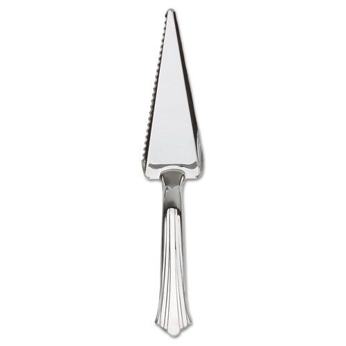 Wna Reflections Silver Heavyweight Plastic Cake Cutter -- 40 Per Case