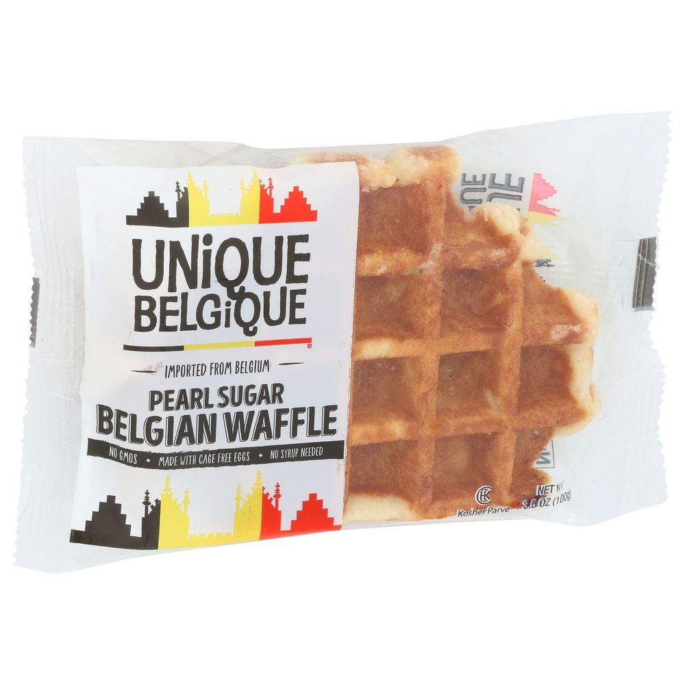 Unique Belgique Pearl Sugar Belgian Waffles, 3.5 Ounce -- 15 Per Case