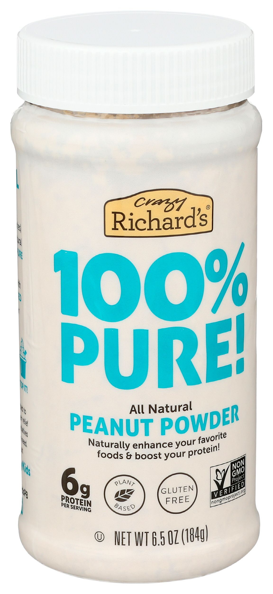 Crazy Richard's Pure Peanut Powder, 6.5 Ounce -- 6 Per Case