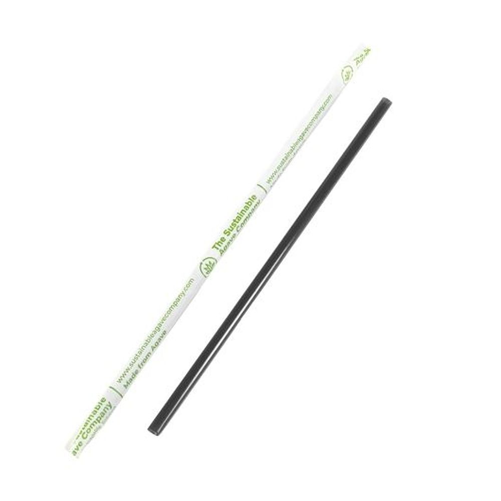The Sustainable Agave 5 Inch Regular Black Branded Agave Straw, 4500 Count