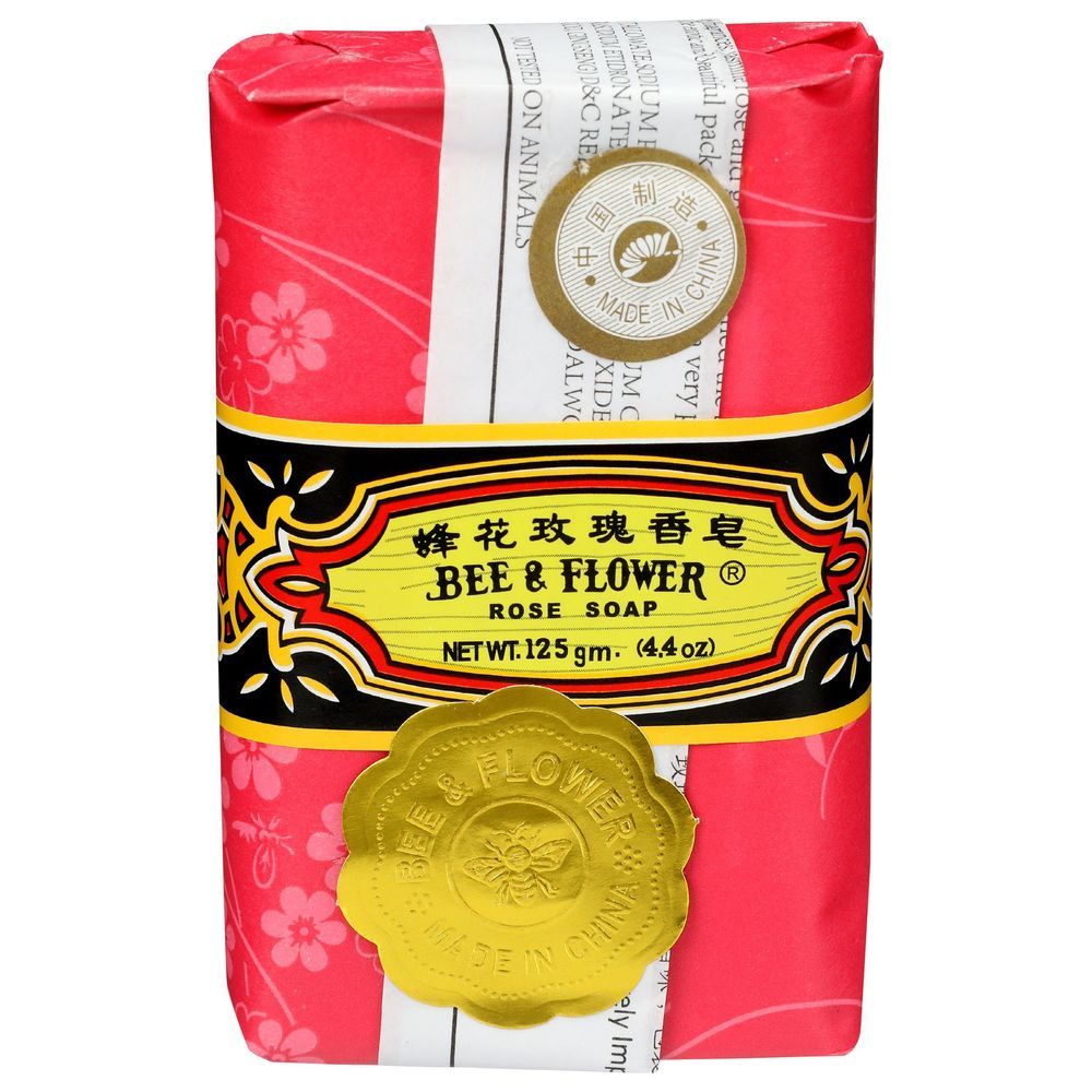 Bee And Flower Rose Bar Soap, 4.4 Ounce -- 4 Per Case