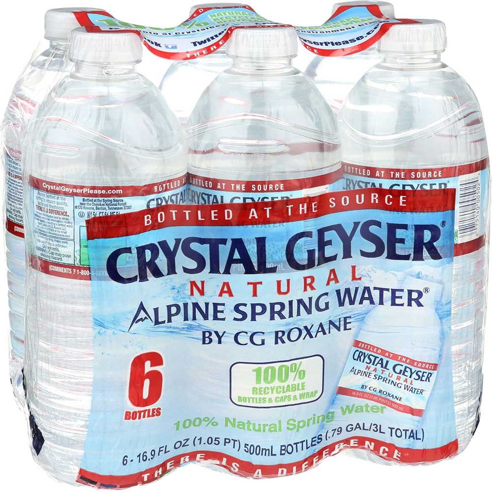 Crystal Geyser Alpine Spring Water, 16.9 Fluid Ounce -- 4 Per Case