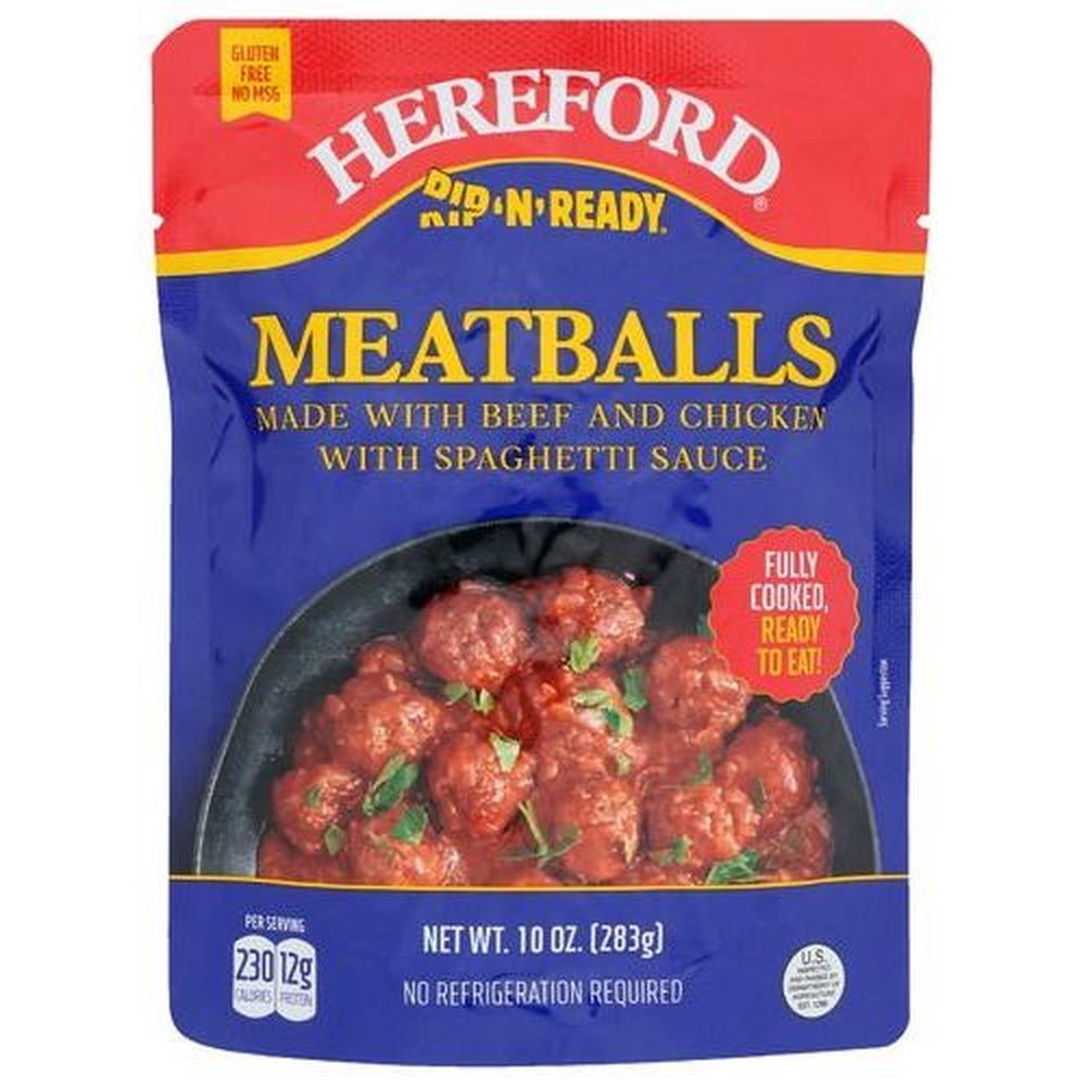 Hereford Meatballs With Spaghetti Sauce, 10 Ounce -- 12 Per Case