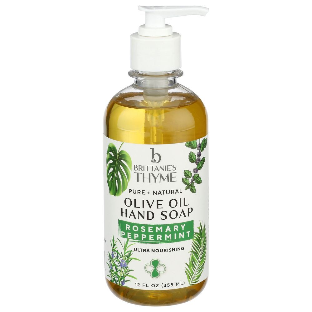 Brittanies Thyme Rosemary Peppermint Olive Oil Hand Soap, 12 Fluid Ounce -- 3 Per Case