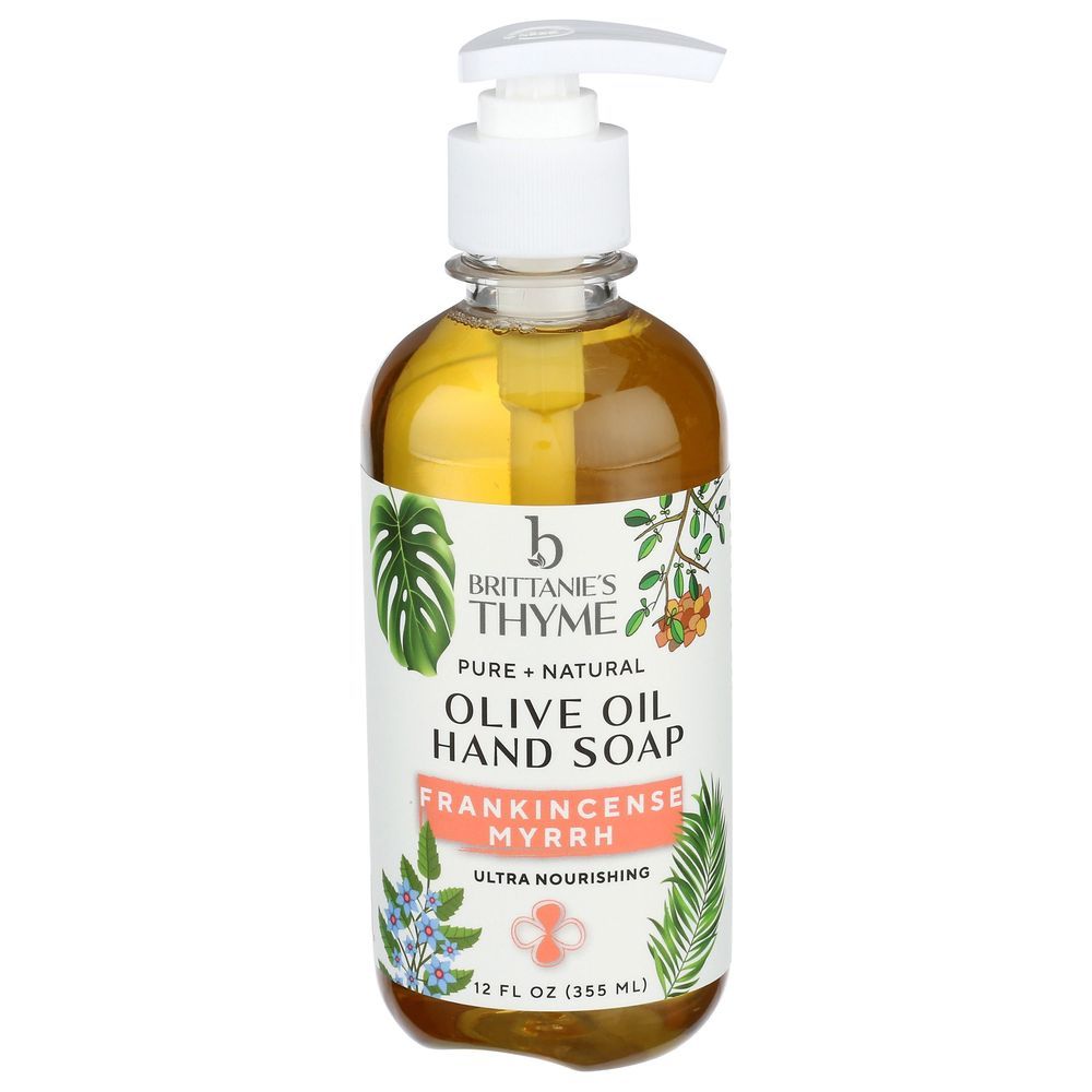 Brittanies Thyme Frankincense Myrrh Olive Oil Hand Soap, 12 Fluid Ounce -- 3 Per Case