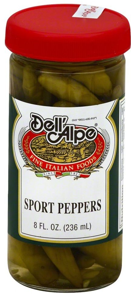 Dell'alpe Sport Peppers, 8 Ounce -- 12 Per Case